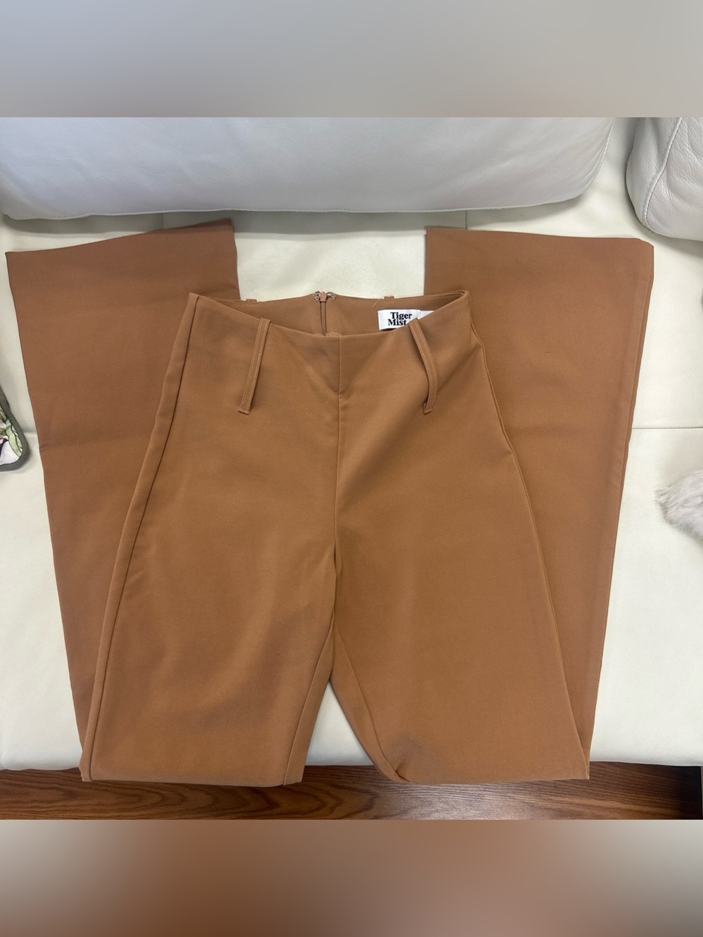 Tiger Mist Tan Flared Pants Size Small